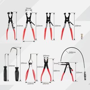 Plowing 9-Piece Wire-Operated Tubing <b>Clamp</b> Set High Carbon Steel Auto Repair Tools For <b>Car</b> Maintenance Pliers With Hard Case - Product Image 2