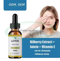 VitaSpring Gouttes Oculaires Myrtille Lutéine Halal Calendula Zeaxanthine Supplément Vitaminique Naturel OEM Gouttes Liquides Myrtille Lutéine