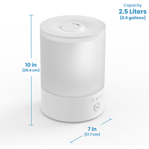 Quiet Top Fill Leak-Proof 360 °   Humidificador ultrasónico de 3L con pulverizador de niebla fría para el hogar y la oficina, con apagado automático y sin BPA - Product Image 5