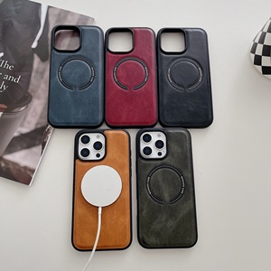 Étui de téléphone magnétique en cuir artificiel Ins de haute qualité pour iPhone 13 14 15 16 Pro Max & <span class=keywords><strong>A53</strong></span> A34 4G Business Design" - Product Image 2
