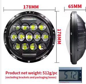 Lámparas de repuesto para faros delanteros de haz Alto y Bajo Led de 7 pulgadas para <span class=keywords><strong>Jeep</strong></span> Wrangler JK TJ LJ CJ GMC <span class=keywords><strong>Hummer</strong></span> <span class=keywords><strong>H4</strong></span> faro redondo con DRL - Product Image 5