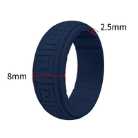 Bague en silicone pour homme à motif rétro sans pierre pour les sports de plein air et les fêtes/cadeaux - RMDS GJJ004