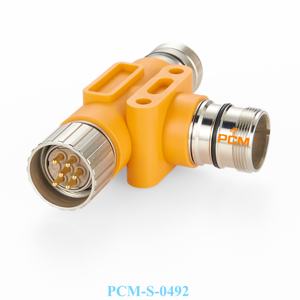 Fuente de alimentación <span class=keywords><strong>M23</strong></span> Divisor en T de 6 pines Macho a hembra Conector T circular de 3 vías Distribuidor Automatización Servo Motor Motion Profibus - Product Image 2