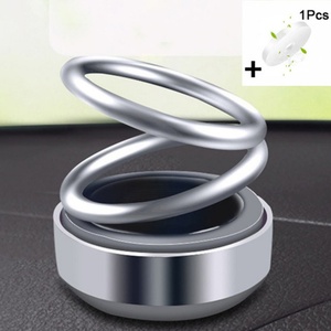 Diffuseur de parfum pour voiture, aromathérapie automobile, double anneaux rotatifs, suspension rotative, diffuseur solaire automatique, accessoires intérieurs de voiture - Product Image 1