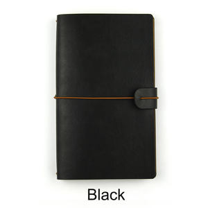 Carnet de voyage vintage de haute qualité avec lignes, journal de voyage avec porte-cartes, carnet en cuir PU gaufré - Product Image 2