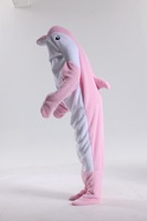 Nouveau requin et dauphin sac de sommeil dessin animé Animal une pièce pyjamas adultes/enfants flanelle maison couverture portable