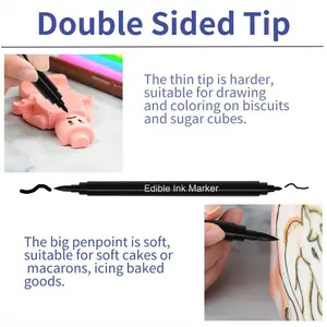 10色DIY食用顔料ペンベイクアクセサリー食品引き出し色鉛筆マーカーケーキビスケットクッキー絵画装飾ツール
