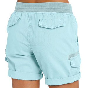 Short cargo d'été de haute qualité pour femmes en gros Short multi-poches taille haute tissu en toile respirant - Product Image 6