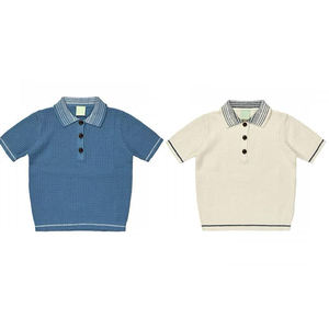 เสื้อโปโลเด็ก แขนสั้น คอลเลคชั่นฤดูใบไม้ผลิ-ฤดูร้อน ปี 2026 สไตล์ใหม่ สำหรับเด็กชายและเด็กหญิง ผ้าฝ้าย ทอแบบแจ็คการ์ด - Product Image 3