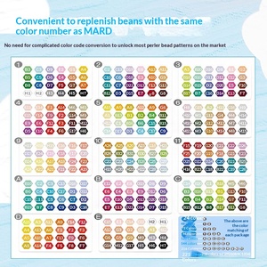 Lot de recharge de perles fusionnelles 304 multicolores de 2,6 mm, 1000 pièces, Perler Beads DIY en sachet - Product Image 1