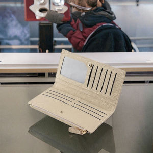 USENGKA Cartera de Mano de Cuero Genuino para Mujer, Gran Capacidad, con Bloqueo RFID, Tarjetero Largo, Logotipo Personalizado, Multifuncional - Product Image 3