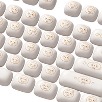 Akko Steamed Buns Keycap Set 144 touches blanches 60% 75% 80% 100% OEM Keycaps