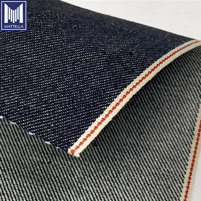 Tela vaquera elástica vintage para hombre, algodón orgánico, 98% algodón, 2% licra, azul índigo, 12oz