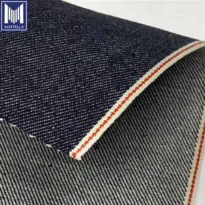 12oz 인디고 블루 일본 유기농 코튼 98% 코튼 2% 스판덱스 스트레치 빈티지 원시 selvedge 데님 청바지 자켓 패브릭