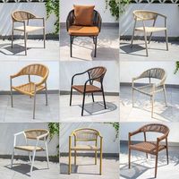Ensemble de chaises de salle à manger d'extérieur en métal de style nordique pour restaurant, jardin, patio et balcon - Vente en gros