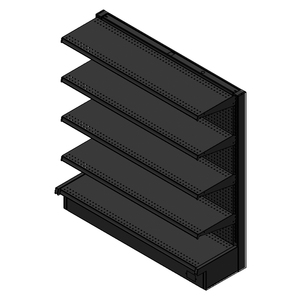 Estanterías <span class=keywords><strong>de</strong></span> Góndola <span class=keywords><strong>de</strong></span> Metal y Madera Negras <span class=keywords><strong>de</strong></span> Una Vía, <span class=keywords><strong>de</strong></span> Fácil Montaje, Resistentes, para Supermercados, <span class=keywords><strong>de</strong></span> Alta Calidad - Product Image 1