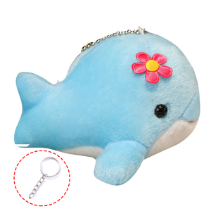 Đồ chơi móc khóa cá voi nhồi bông mềm mại dễ thương 9cm/3.5in bán sỉ, chất lượng cao, số lượng đặt hàng tối thiểu thấp - Product Image 1