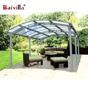 Moderno Carport Semplice con Telaio in Alluminio e Tetto in Policarbonato, Pensilina in Alluminio per Parcheggio <span class=keywords><strong>Auto</strong></span> e Uso Garage, Tettoia Metallica per <span class=keywords><strong>Auto</strong></span> - Product Image 1