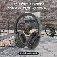 Harga Terjangkau Headset Nirkabel Over-Ear ANC Dinamis Kulit dengan Lampu RGB 5.3 untuk Olahraga, Gaming, Bebas Genggam PC/PS4/PS5/Xbox, Dropshipping