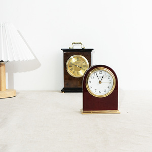 Dropshipping Shopify Vintage Wooden Table <b>Clock</b> Silent Sweep Quartz <b>Retro</b> Desk Decor For Living Room - Product Image 2