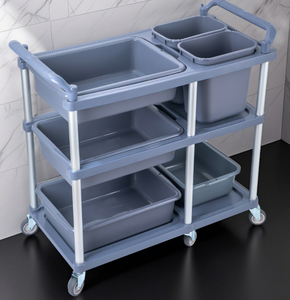 Carrello Commerciale Resistente e Facile da Usare per la Raccolta di Piatti, Carrello Multiuso da Cucina per Uso in Concessionarie e Showroom - Product Image 6