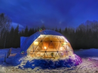 Dôme géodésique transparent insonorisé pour hôtel, prix d'usine, certifié CE/TUV, taille et couleur personnalisables