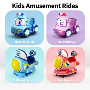 Máquina de Juego Infantil Operada con Monedas, Coche de Dibujos Animados, Columpio Infantil con Forma de Avión, 1 Año de Garantía - Product Image 1