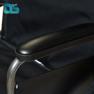 Conception populaire cadre en alliage d'aluminium a parlé pneus épais cuir siège confortable déflecteur genou frein Durable fauteuil roulant manuel - Product Image 5
