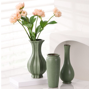 Chinese Style Glazed Ceramic Vase With Hydroponic Function for Desktop Fresh <b>Flower</b> <b>Display</b> Home Decor Accent - Product Image 3