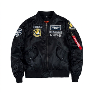 Chaqueta Bomber de Satén Personalizada con Cuello Alto para Hombre, Ajustada, Transpirable, Colores y Logotipos Personalizables, Venta al Por Mayor 2024 - Product Image 1