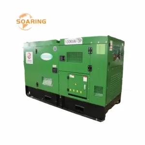 New Design Canopy Type 100kva Diesel Generator Silent Type Perkins 24V DC Electric Start Cummins Perkins 100kva Generator Set