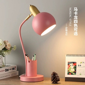 Lampe de bureau LED simple en fer forgé style nordique, protection oculaire, porte-stylo métallique, pour salon, chambre, maison - Product Image 5