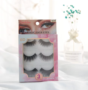 Bellissime Ciglia <span class=keywords><strong>Kiss</strong></span>, 3 Paia di Ciglia Finte a Striscia Intera, Etichetta Privata, Soffici, in Fibra Sintetica Vegana, 3D, 15mm 18mm, Ciglia di Lusso - Product Image 1