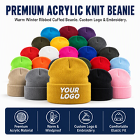 Bonnet en tricot personnalisé avec logo, style naturel japonais-coréen, chaud, automne/hiver, pour femmes et hommes, couleur unie, transfrontalier Europe-Amérique