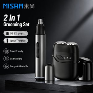 MS-378 Recortador Nasal USB Recargable y Afeitadora Eléctrica Compacta, Set Combinado, Mini Set de Recorte Facial para Hombres - Product Image 1
