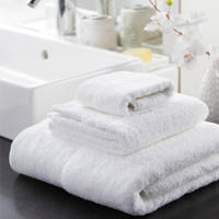 Serviette Blanche 100 % Coton, Lot de Serviettes de Bain/Serviettes d'Invitée/Gants de Toilette Luxe 5 Étoiles pour Hôtel