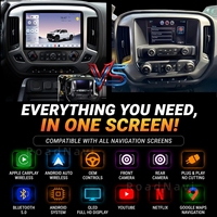 Écran RoadNavi 12,5 pouces, navigation Android pour Chevrolet Silverado GMC Sierra 2014-2019, lecteur multimédia vidéo, CarPlay sans fil