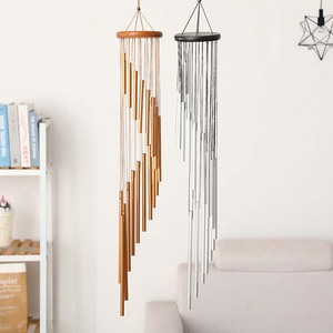 Carillons éoliens d'extérieur en pin de 35 pouces, grands ornements de jardin rotatifs - Product Image 4