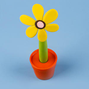 Creativo y lindo simulación de dibujos animados girasol plantas en maceta para publicidad estudiantes aprendizaje escritura papelería bolígrafos - Product Image 5