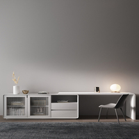 Ensemble coiffeuse avec tabouret, nouveau design 2024, bureau de maquillage en bois avec miroir rond et tabouret rembourré