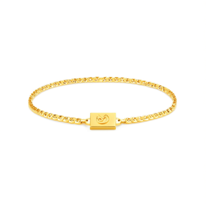 Pulsera de Cadena de Acero Inoxidable Chapada en Oro Angelina con Letra G, Joyería de Moda Unisex, Regalo - Product Image 1