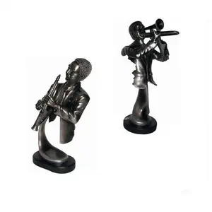 Fabbrica cast dimensione in miniatura in metallo color bronzo musica statua di figura per la vendita