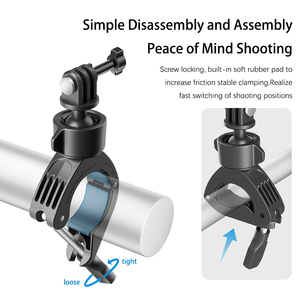 Abrazadera de tubo de vehículo, soporte de conducción para cámara deportiva para acción de <span class=keywords><strong>2</strong></span> pulgadas, soporte de motocicleta para In/STA 360 X4 para Go-pros - Product Image 5