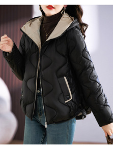 Cappotto invernale caldo per adulti cappotto Casual di colore puro da <span class=keywords><strong>donna</strong></span> di grandi dimensioni giacca in piumino con cappuccio da <span class=keywords><strong>donna</strong></span> spessa vendita calda - Product Image 4