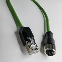 Conector M12 Código A D de 4 Pines a Conector RJ45, Cable Ethernet Profinet, Arnés de Cables con Doble Blindaje para Cámara Industrial