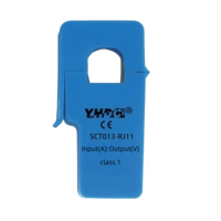 Transformador de Corriente de Núcleo Dividido YHDC SCT013-RJ11, Salida de Voltaje 0.333V/1V CA, Entrada 5-100A, Precisión del 1%, Núcleo de Ferrita, Conector RJ11