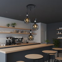 Lustre et lampes suspendues en fer de style turc mosaïque, fabriquées à la main, à LED, à économie d'énergie, avec hauteur réglable et taille moyenne