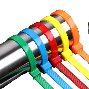 4x200 2023 Nuevo precio de fábrica Zip Tie Nylon 66 Color Rosa Autoblocante Bridas para cables