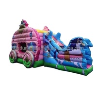 Château gonflable de princesse avec toboggan, gonflable de jardin à vendre