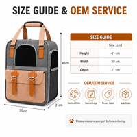 Sac à dos pliable et imperméable pour animaux de compagnie, sac de voyage respirant pour chat et chien, sac à dos de transport pour petits chiens, vente en gros
